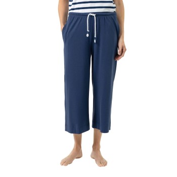 Mey Solid Love Wide Leg Lounge Pants Navy bomuld X-Large Dame
