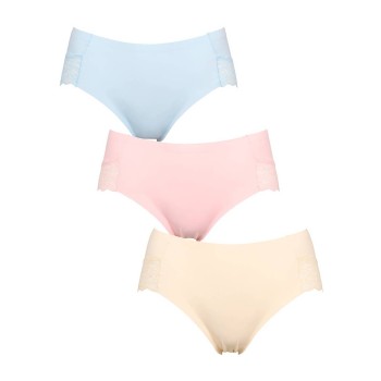 Missya Trusser 3P Seamless Tai W Lace Flerfarvet Small Dame