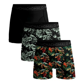 Muchachomalo 3P Cotton Stretch Boxer Sort/Grøn bomuld X-Large Herre