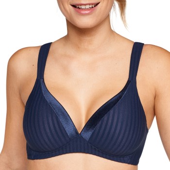 NATURANA BH Everyday Wednesday Striped Soft Bra Marineblå C 85 Dame