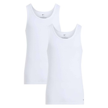 Nike 2P Essential Cotton Tank Top Hvid bomuld Medium Herre