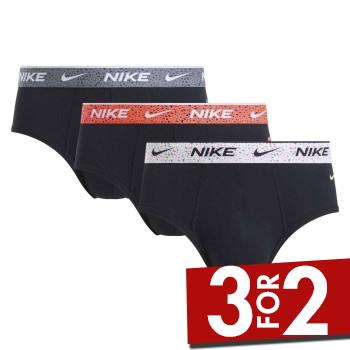 Nike 3P Everyday Essentials Cotton Stretch Hip Brief Hvid bomuld Small Herre