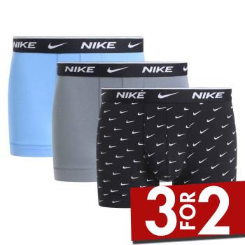 Nike 6P Everyday Essentials Cotton Stretch Trunk Blå/Grå bomuld X-Large Herre