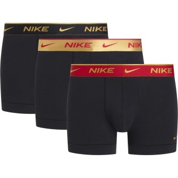 Nike 3P Everyday Essentials Cotton Stretch Trunk Rød/Sort bomuld Large Herre