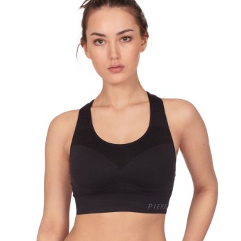 Pierre Robert BH Medium Support Sports Bra Sort polyamid Small Dame