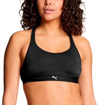 Puma BH Crossback Padded Sporty Top Sort polyamid Small Dame