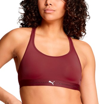 Puma BH Crossback Padded Sporty Top Mørkrørd polyamid X-Large Dame