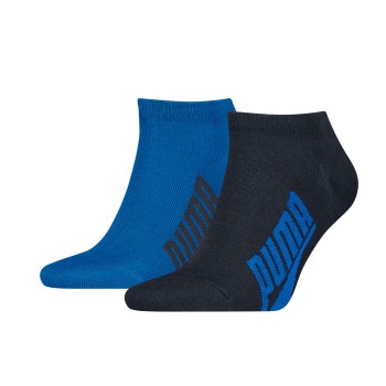 Puma Strømper 2P Lifestyle Sneaker Sock Sort/Blå Str 43/46