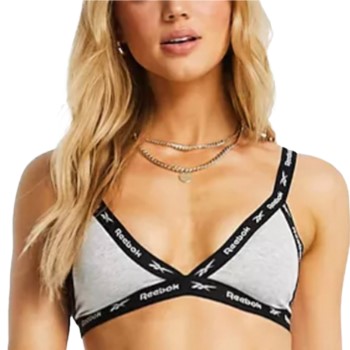 Reebok BH Dotty Triangle Bra Grå bomuld X-Small Dame