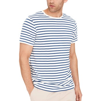 Resteröds Bamboo Crew Neck Blåstribet 2XL Herre