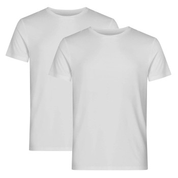 Resteröds 2P Organic Cotton Crew Neck Hvid økologisk bomuld 2XL Herre