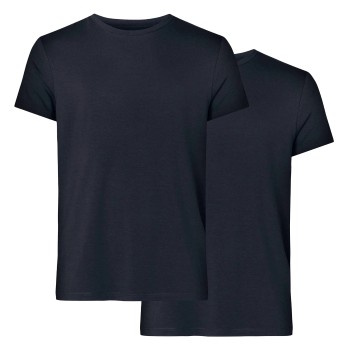 Resteröds 2P Organic Cotton Crew Neck Marineblå økologisk bomuld Large Herre