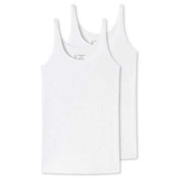 Schiesser 2P 95-5 Organic Cotton Top Hvid bomuld 42 Dame