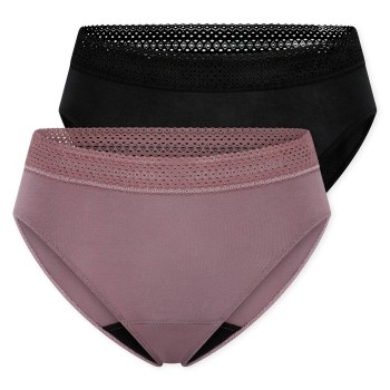 Schiesser Trusser 2P Care Rio Period Pants Flerfarvet bomuld 38 Dame