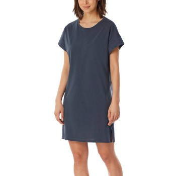 Schiesser Casual Nightwear Short Sleepshirt Mørkgrå  bomuld 44 Dame
