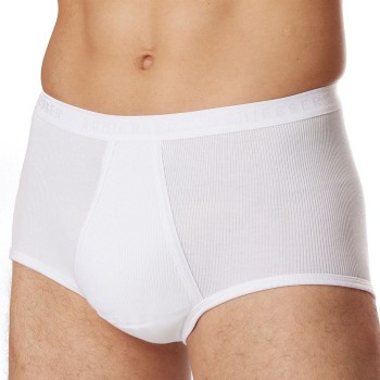 Schiesser Classic Brief With Fly 3XL-4XL Hvid bomuld 4XL Herre