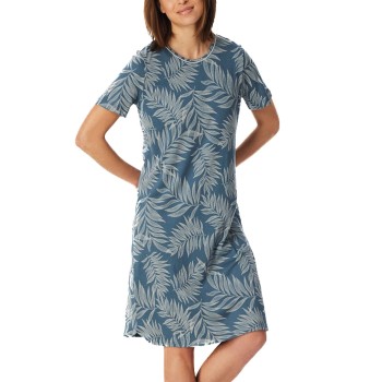 Schiesser Comfort Nightwear Short Sleepshirt Blå 36 Dame