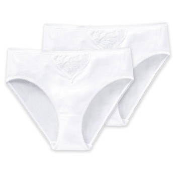 Schiesser Trusser 2P Cotton Essentials Tai Panties Hvid bomuld Small Dame