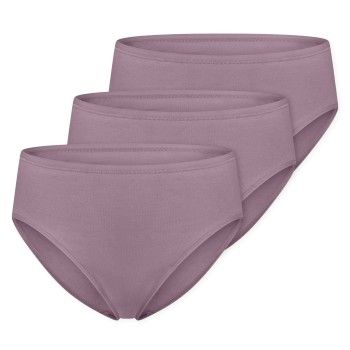 Schiesser Trusser 3P Essentials Cotton Briefs Violet bomuld 46 Dame
