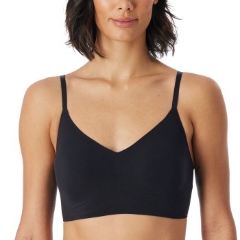 Schiesser BH Invisible Soft Bustier Padded Bralette Sort 44 Dame