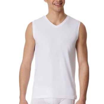 Schiesser Long Life Cotton Tank Top Hvid bomuld Large Herre