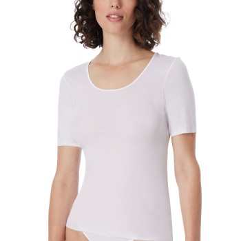 Schiesser Luxury T-Shirt Hvid bomuld 36 Dame