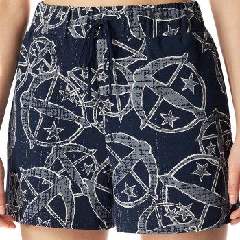Schiesser Mix and Relax Women Shorts Mørkblå bomuld Large Dame