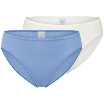 Schiesser Trusser 2P Modal Essentials Tai Colored Blå/Hvid modal 42 Dame