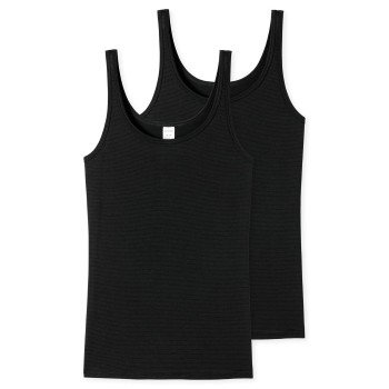 Schiesser 2P Modal Essentials Tank Tops Sort 42 Dame