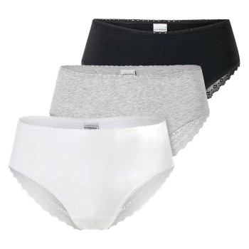 Schiesser Trusser 3P Modern Brazillian Slips Flerfarvet bomuld 42 Dame