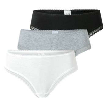 Schiesser Trusser 3P Modern Cheeky String Flerfarvet bomuld 44 Dame