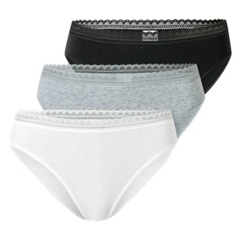 Schiesser Trusser 3P Modern Lace Rio Briefs Flerfarvet bomuld 46 Dame