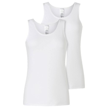 Schiesser 2P Modern Lace Top Hvid bomuld 46 Dame
