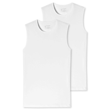 Schiesser 2P Organic Cotton Tank Top Hvid bomuld Large Herre
