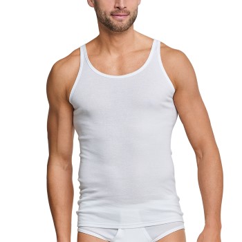 Schiesser Original Classics Fine Rib Undershirt Hvid bomuld Large Herre
