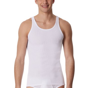 Schiesser Original Double Rib Undershirt Hvid bomuld X-Large Herre