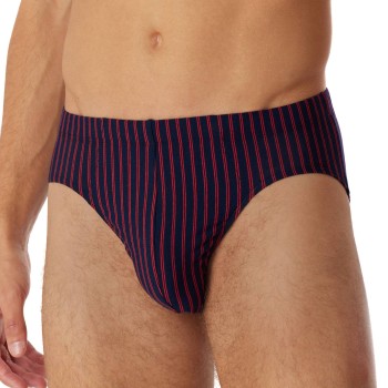 Schiesser Supermini Briefs Rød/Blå bomuld Medium Herre