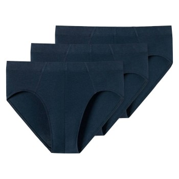 Schiesser 3P Supermini Organic Cotton Briefs Mørkblå bomuld Large Herre