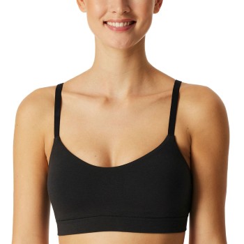 Schiesser BH Unique Cotton Bustier Bra Sort bomuld 36 Dame