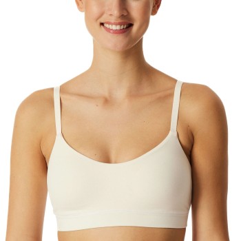 Schiesser BH Unique Cotton Bustier Bra Creme bomuld 44 Dame