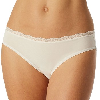 Schiesser Trusser Unique Cotton Rio Brief With Lace Creme bomuld 44 Dame