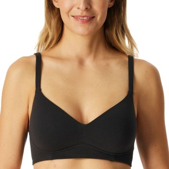 Schiesser BH Unique Cotton Soft Bra Sort bomuld A 80 Dame