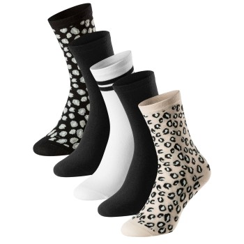Schiesser Strømper 5P Women Blue Bird Socks Hvid/Grå Str 39/42 Dame