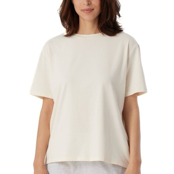 Schiesser Women Mix and Relax T-Shirt Creme bomuld 38 Dame