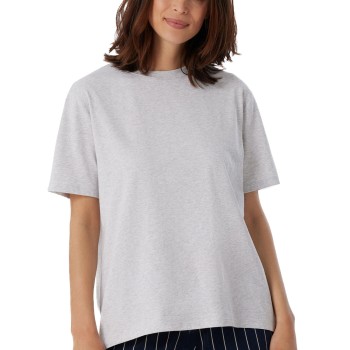 Schiesser Women Mix and Relax T-Shirt Lysegrå bomuld 36 Dame