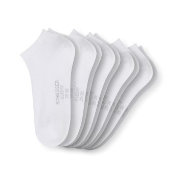 Schiesser Strømper 5P Women Sneaker Socks Hvid Str 39/40 Dame