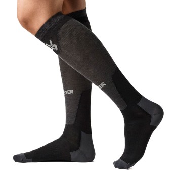 Seger Strømper Alpine Advanced Light Wool Compression Sort Str 34/36