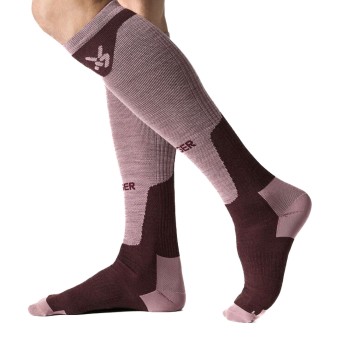 Seger Strømper Alpine Advanced Light Wool Compression Vinrød  Str 40/42