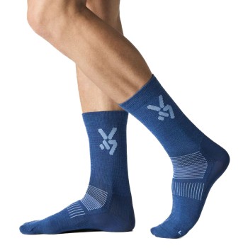 Seger Strømper Glide Light Wool Ski Socks Marine/Blå Str 40/42
