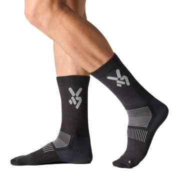 Seger Strømper Glide Light Wool Ski Socks Antracit Str 43/45